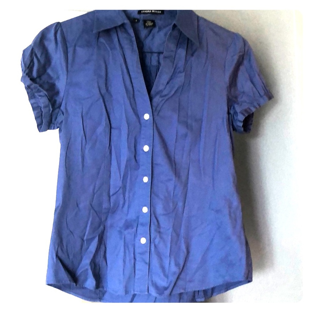 Blue short sleeve blouse